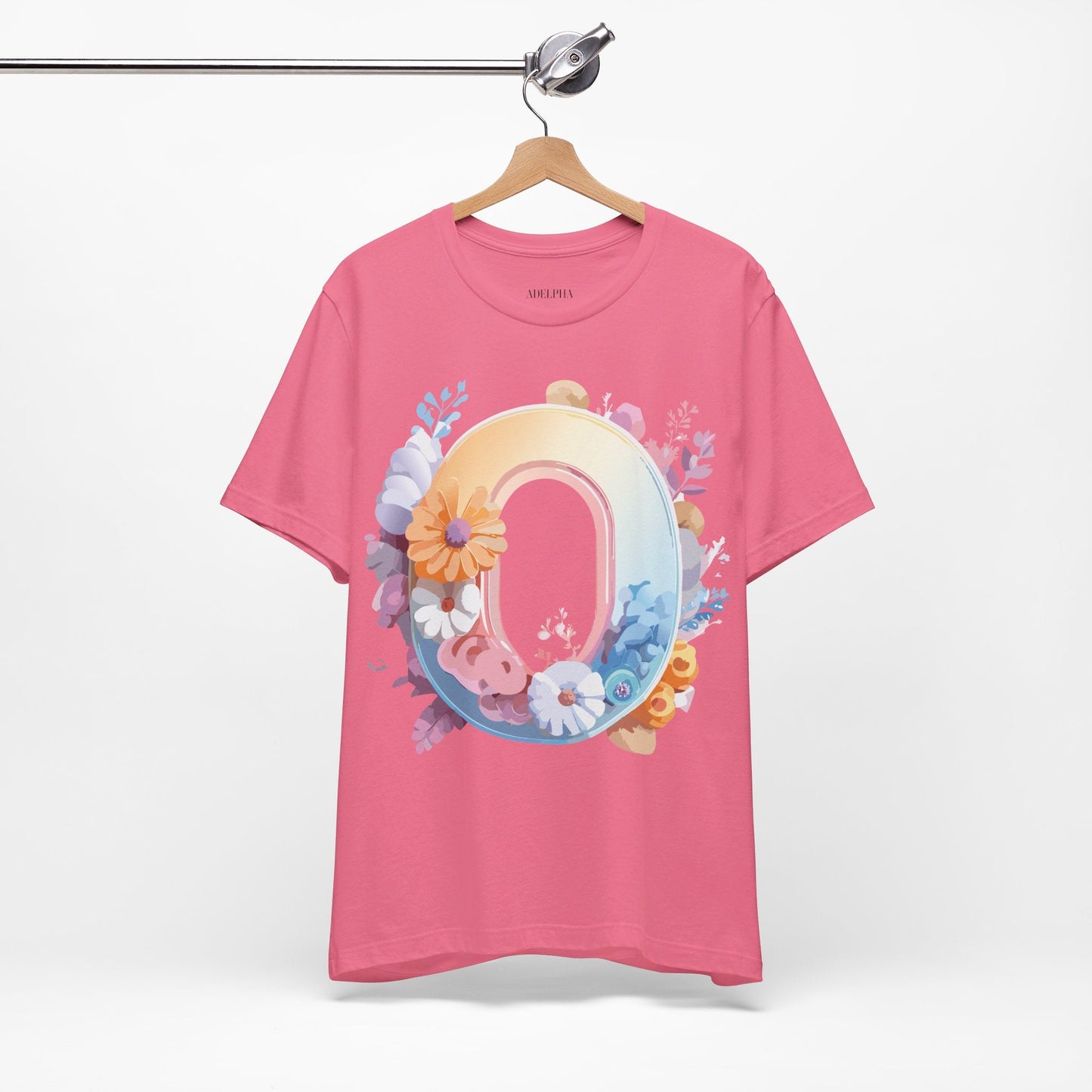 Letter O Graphic Tee Unisex Shirt Adelpha Vintage Inspired Art Design Short Sleeve