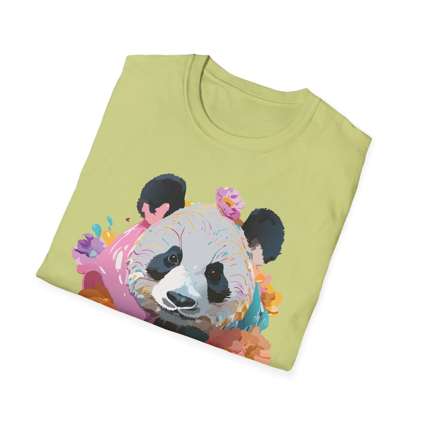 Gildan Softstyle Panda Shirt Unisex T Shirt With Panda Animal Design 100 Percent Cotton Tee