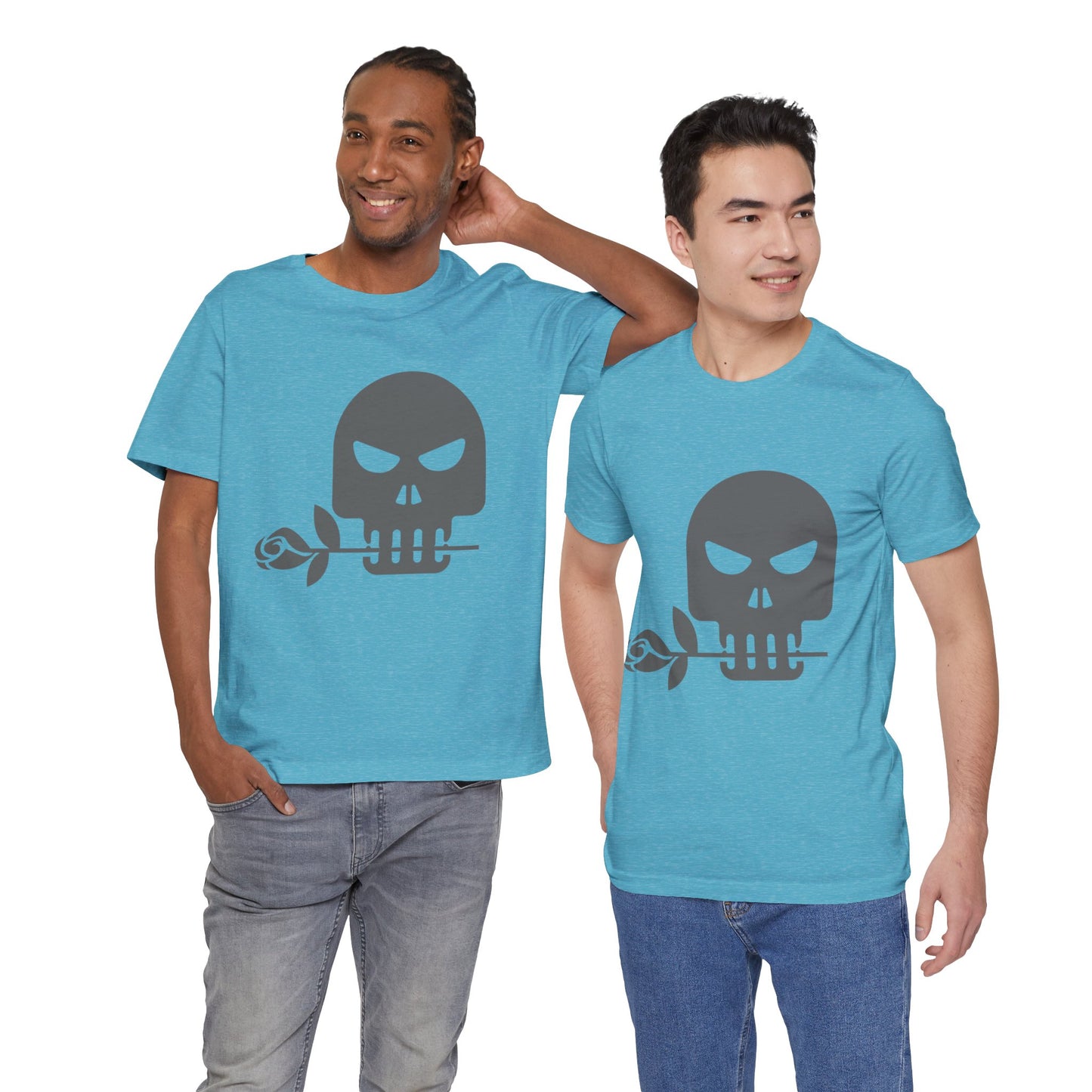 Unisex Cotton Tee Shirt with Skull