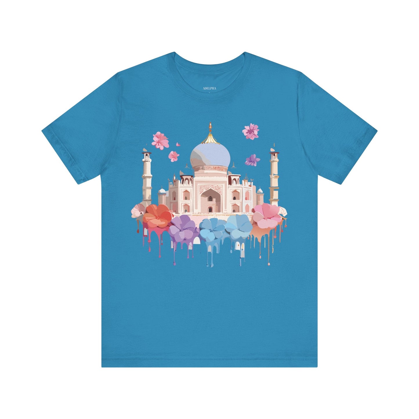Taj Mahal Tourist Shirt Graphic Tee Unisex Vintage Inspired Adelpha Art Design Edition