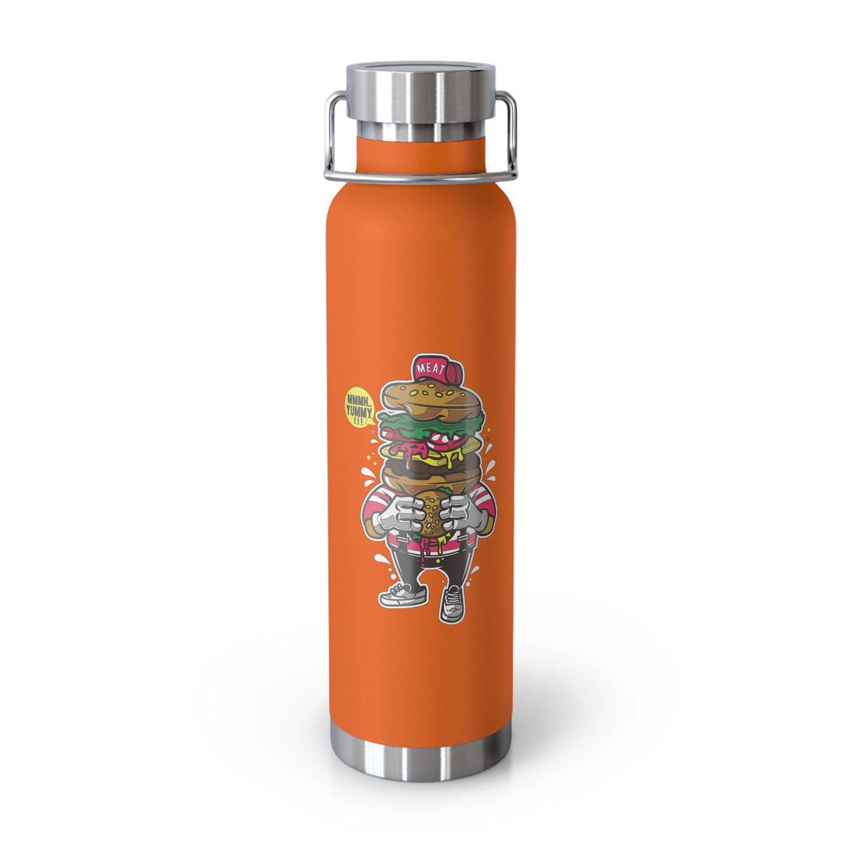 22oz Copper Insulated Water Bottle with Cartoon Design - CV93