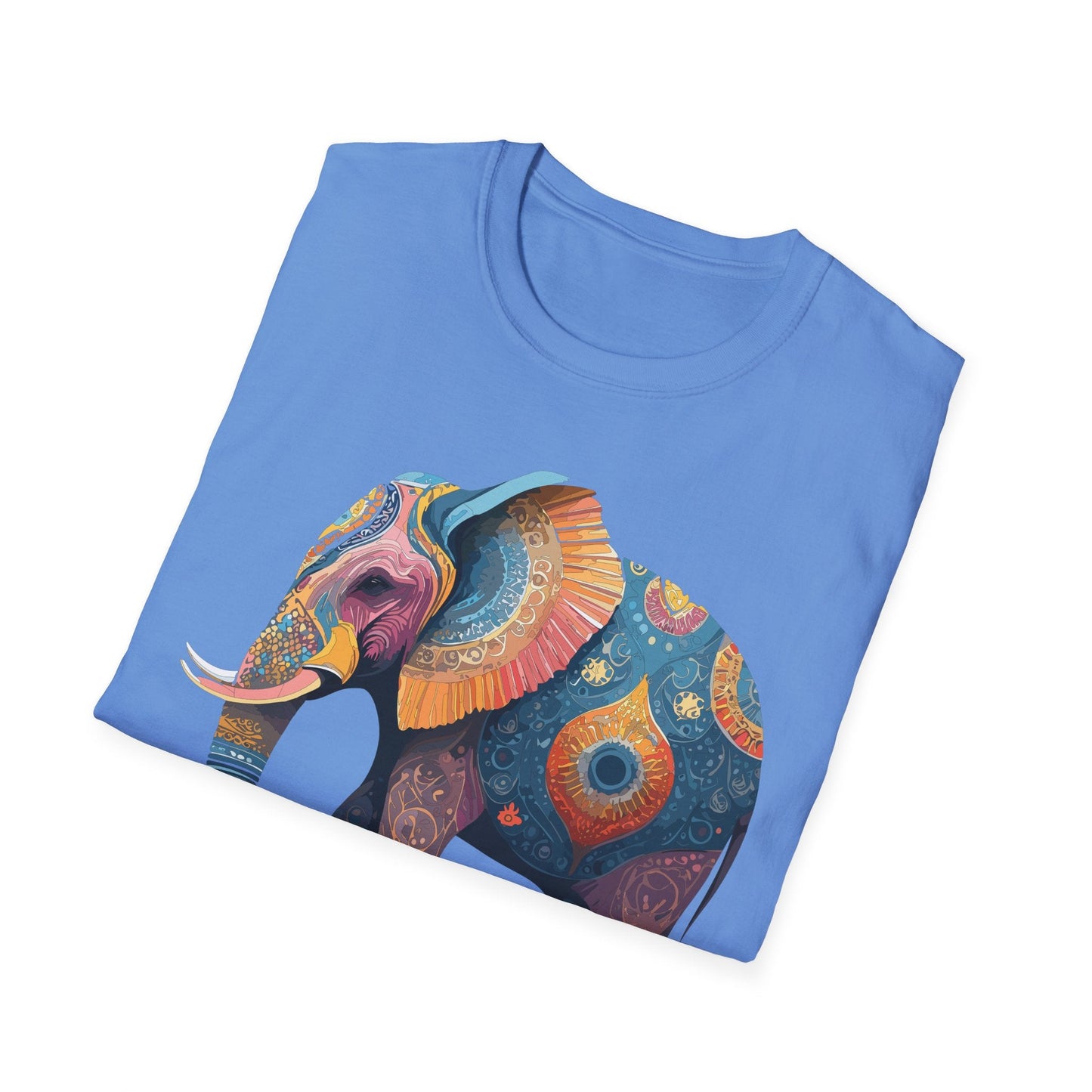 Elephant T Shirt Unisex Gildan Softstyle 64000 Tee With Animal Elephant Graphic Artwork