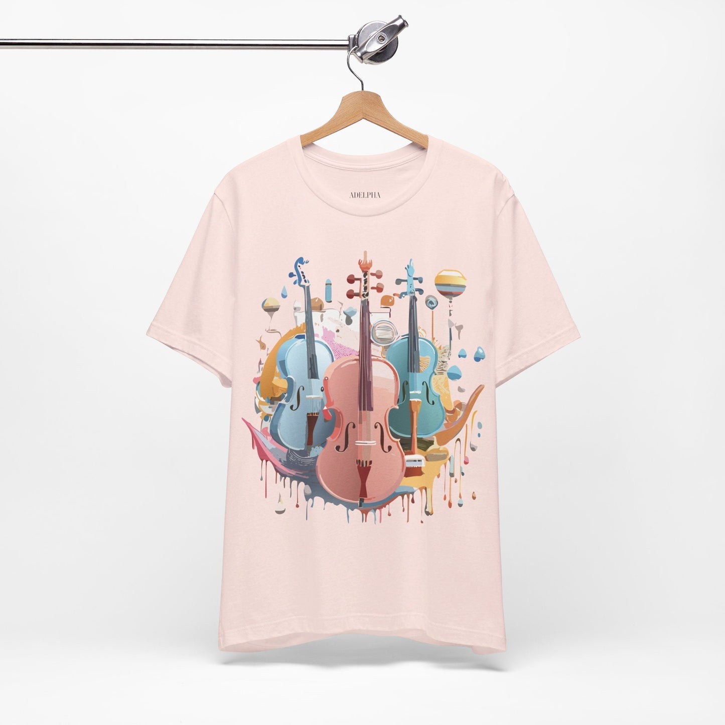 Music Graphic T Shirt Unisex Vintage Inspired Art Tee by Adelpha Premium Jersey Short Sleeve