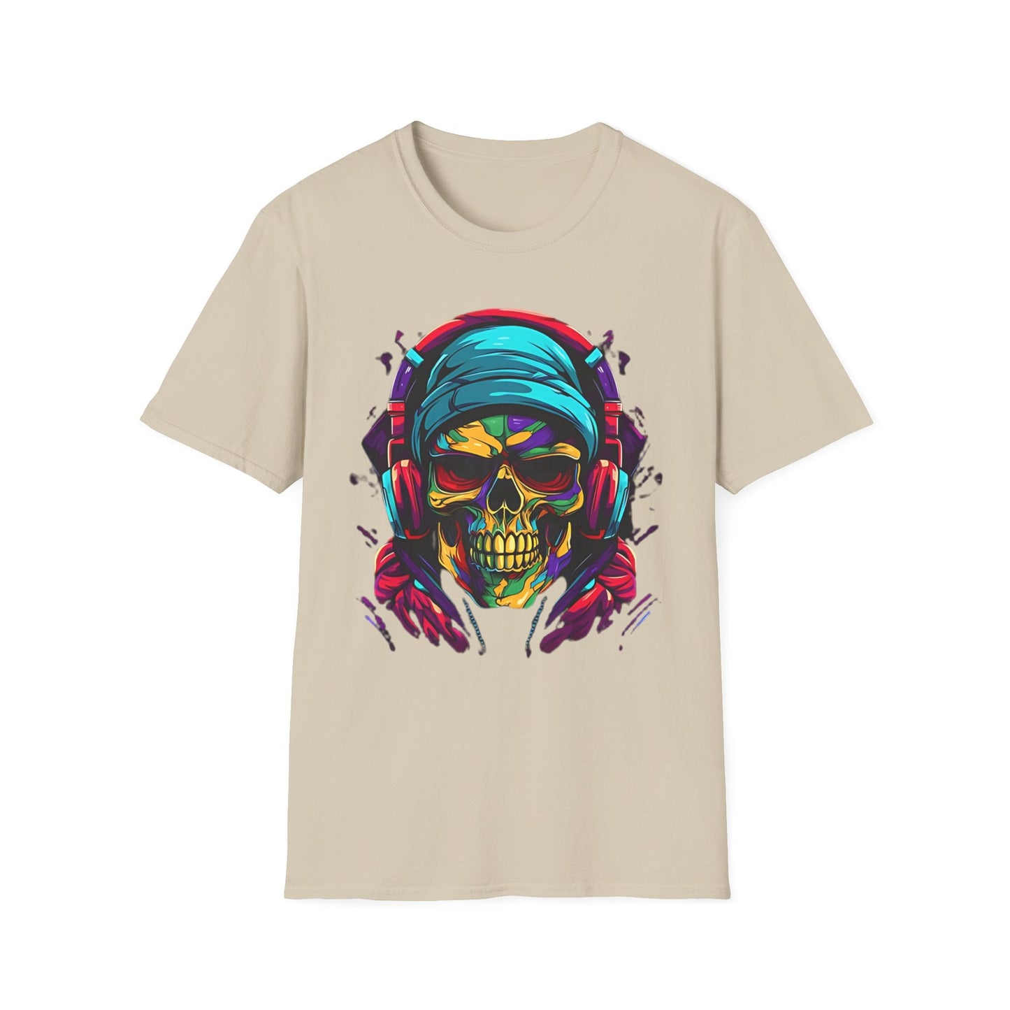 Skull Graphic Unisex Cotton T-shirt with Skeleton Artwork Design 24