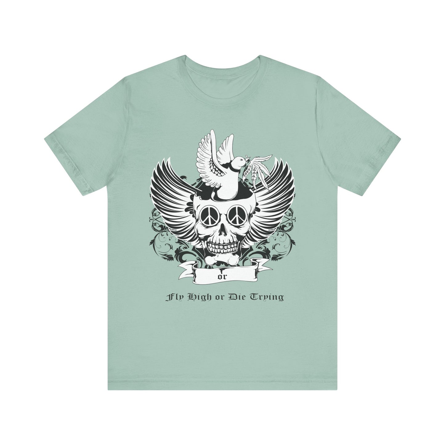 Bird Skull Graphic Design Tee, Skull Shirt, Vintage Tees, Art Design T-Shirt, Vintage Graphic Tee, Art Shirts with Skulls