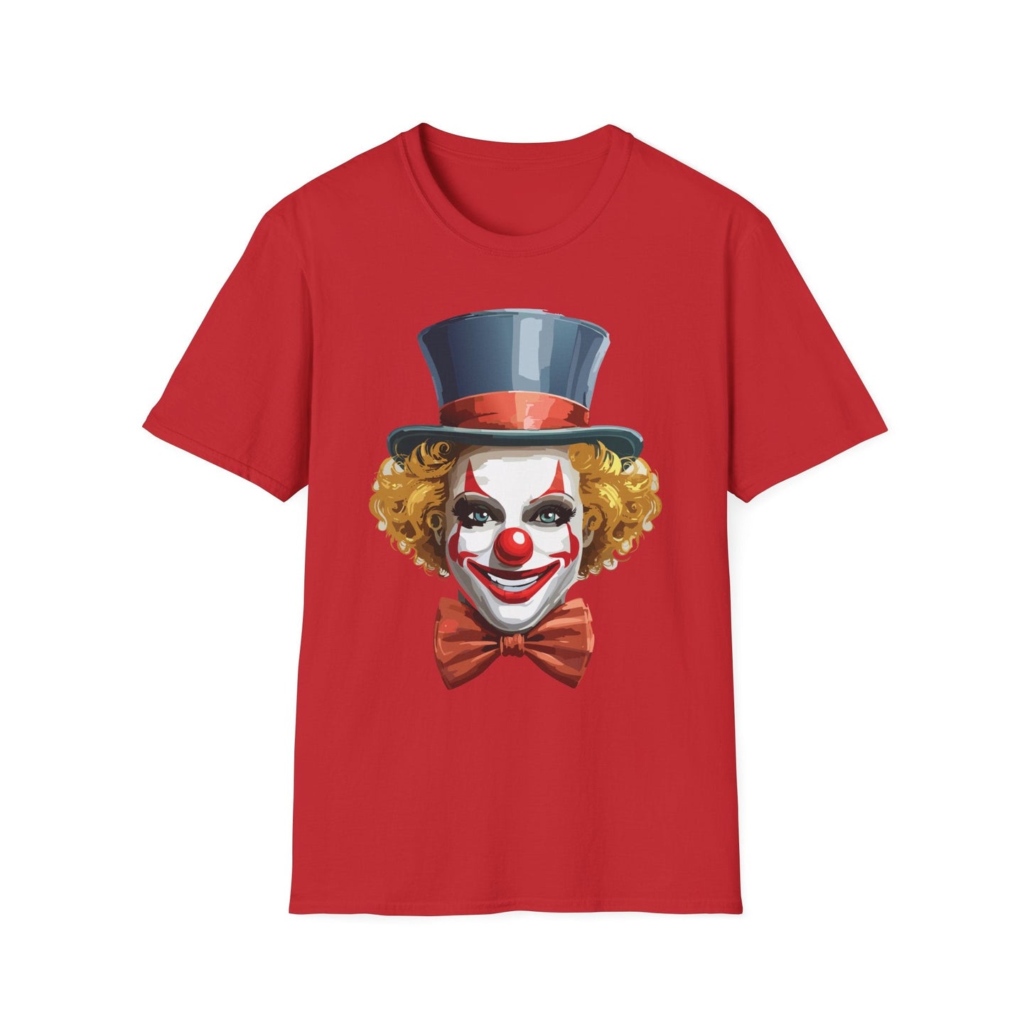 Clown Shirt T Shirt With Clown Funny Man Circus Shirt Scary Man Tee Unisex Gildan Softstyle 64000