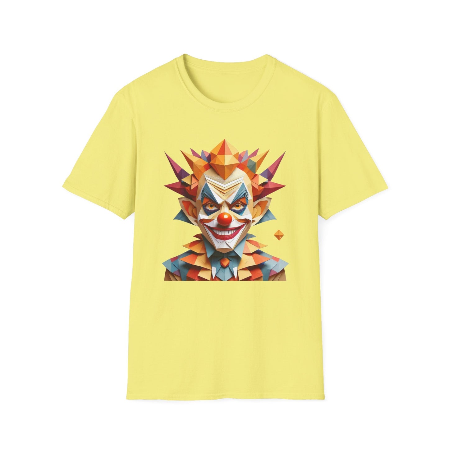 Unisex Clown Shirt With Funny Man Scary Man Circus Theme Tee Gildan Softstyle 64000