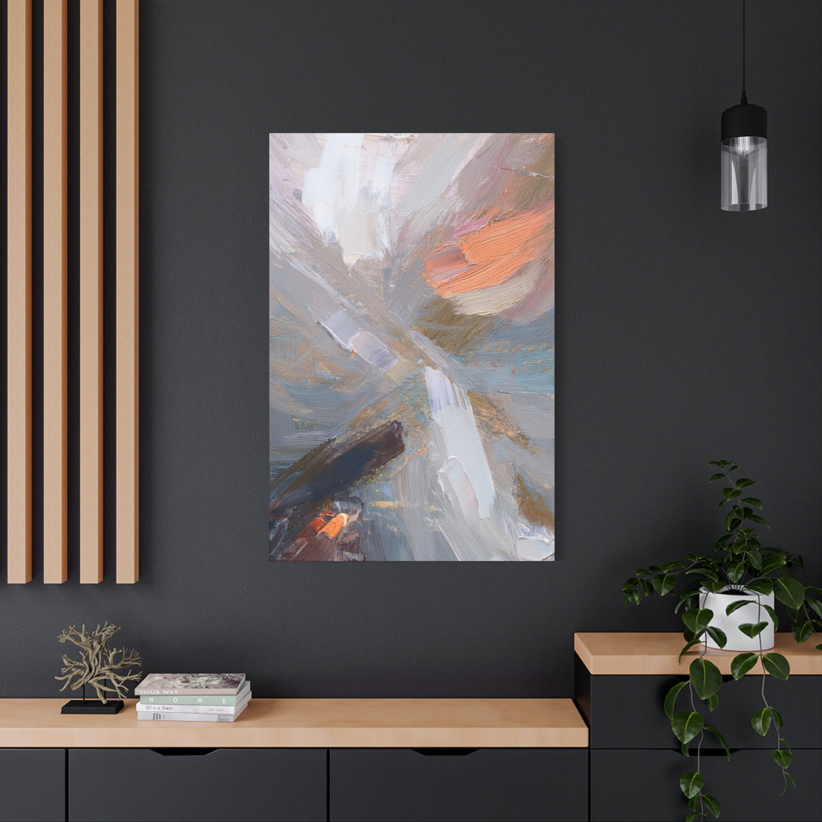 Abstract Pastel Painting Print Canvas 20x24,20x30,24x30 24x32,24x36,30x40 32x48,36x48,40x60 Pine-Wood Inner Frame ABS-89