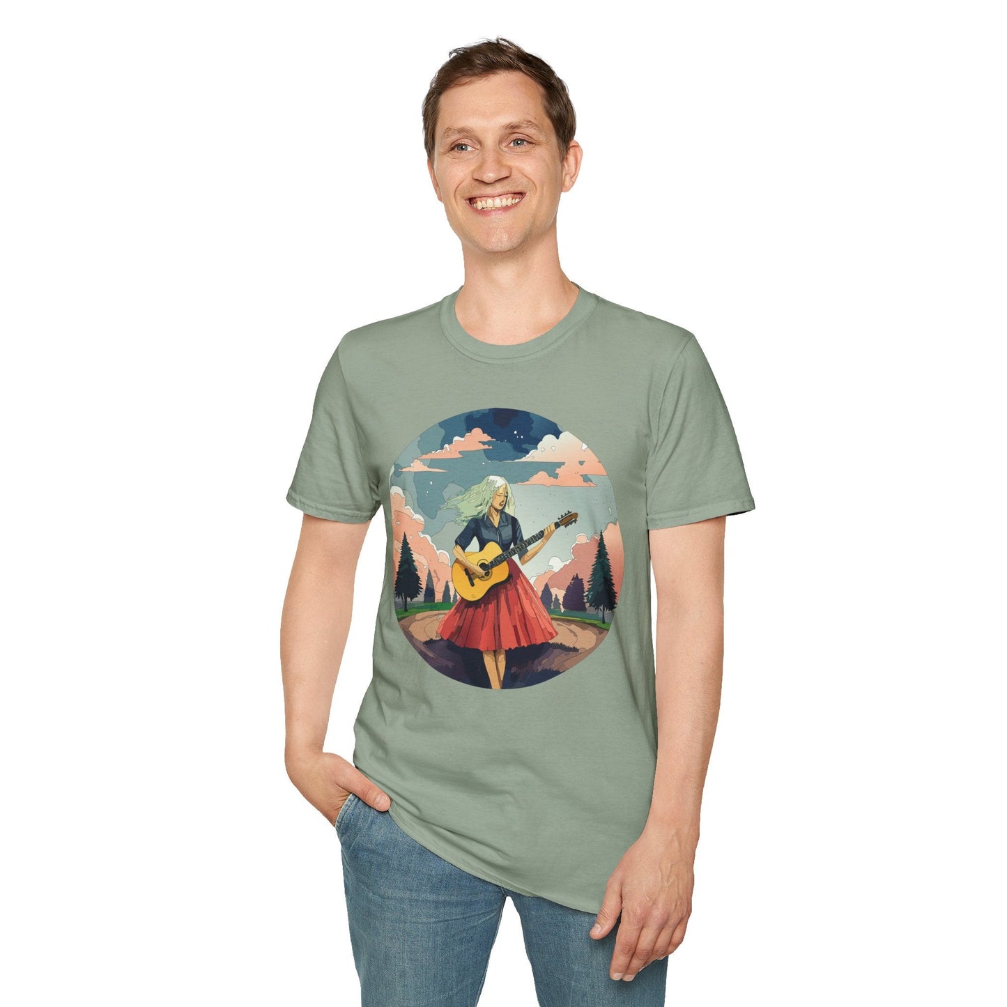 Womens Graphic T Shirt Art Design Ladies Tee Softstyle Gildan 64000 100 Percent Cotton