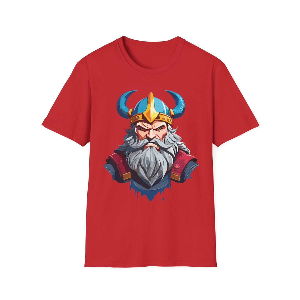 Viking Warrior Helmet T-Shirt | Norse God Illustration
