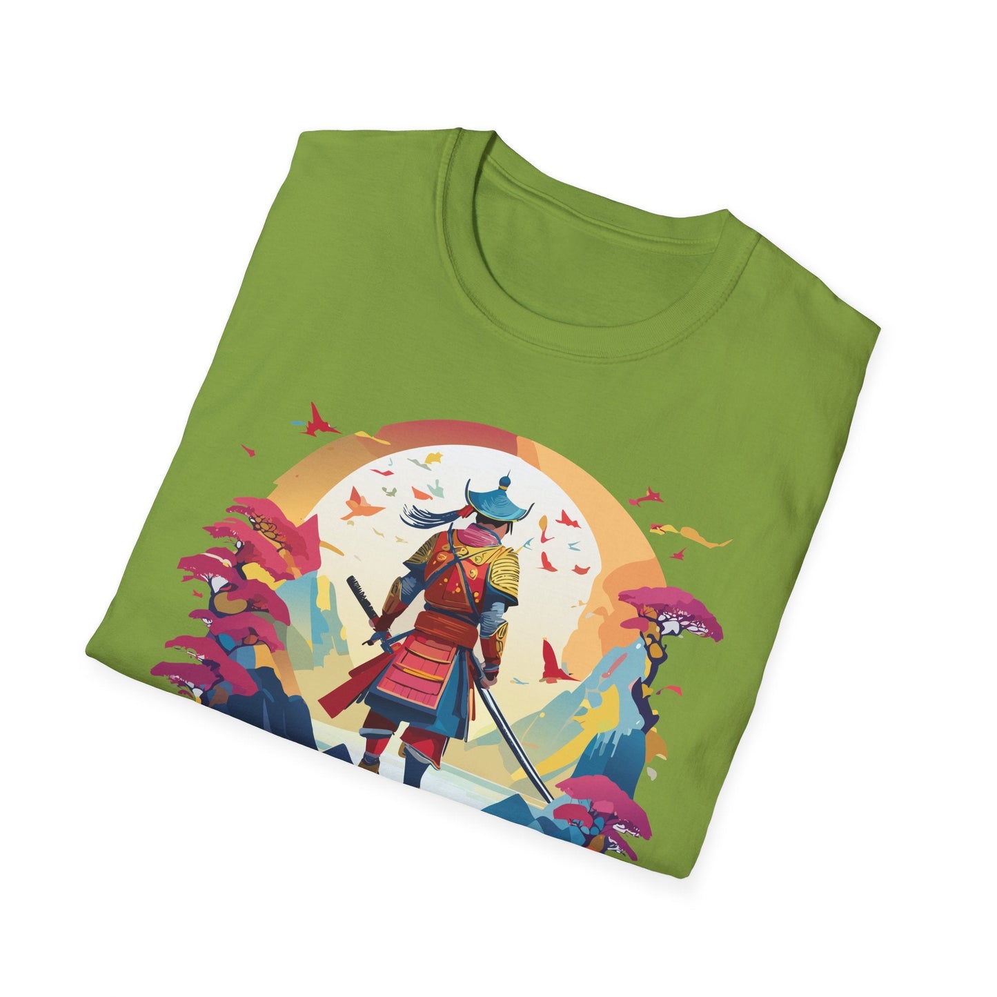 Samurai Shirt Unisex Tee Made With 100 Percent Ring Spun Cotton Soft Durable Comfort Gildan 64000