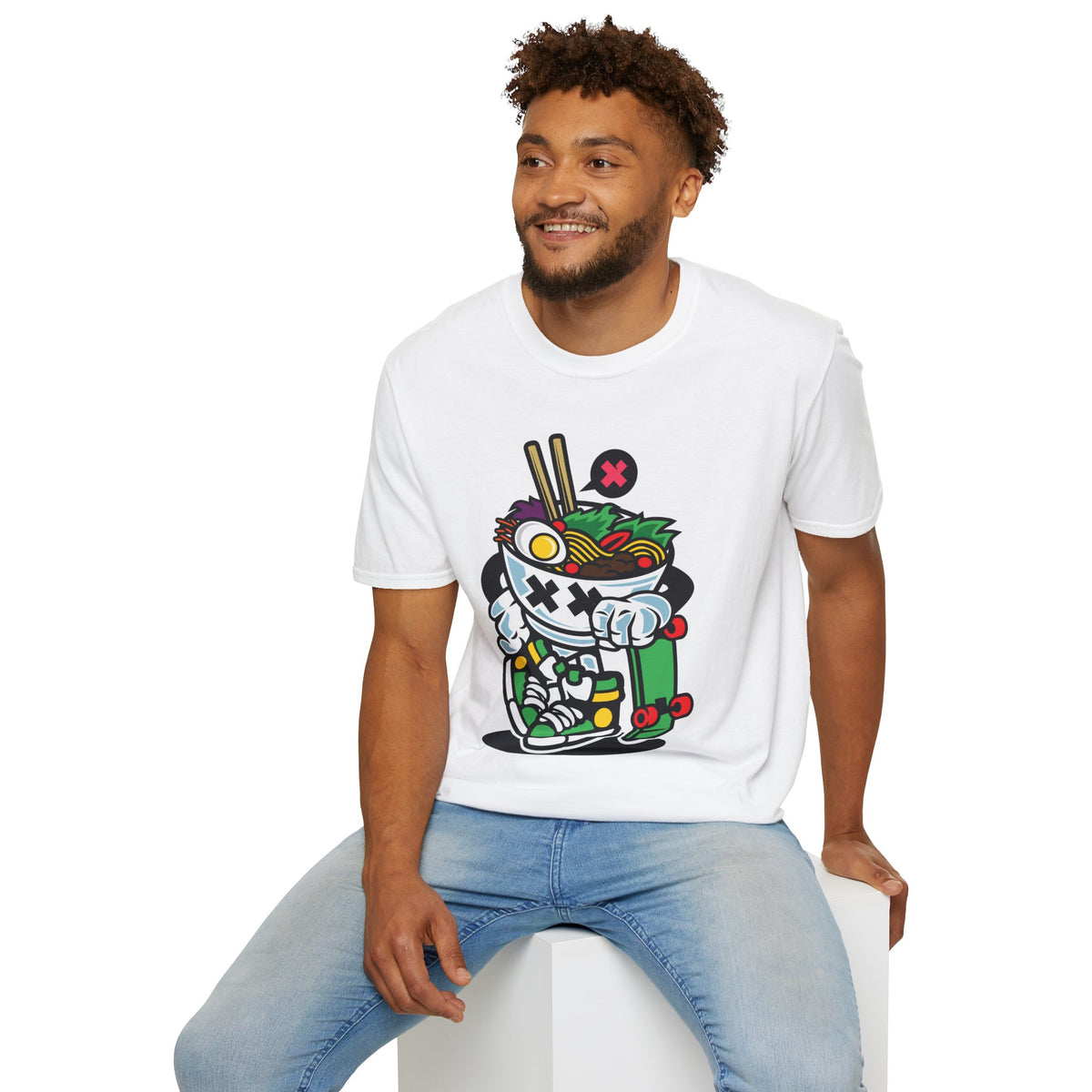 Unisex Cotton T-Shirt with Cartoon Graphic Design