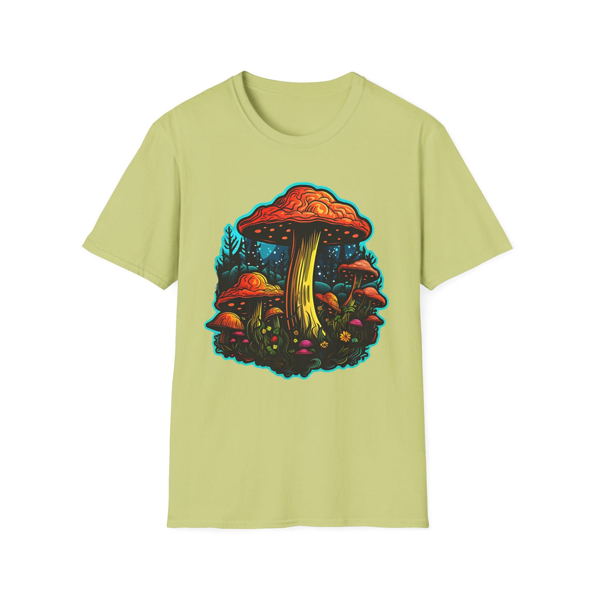 Funny Mashroom Graphic Tee Gildan Unisex 100 Cotton Tee Shirt h22