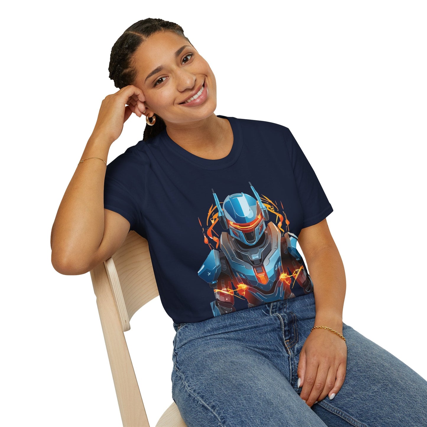 Cyborg Tee Robot Shirt Terminator Design Unisex Gildan Softstyle 64000 100 Percent Ring Spun Cotton