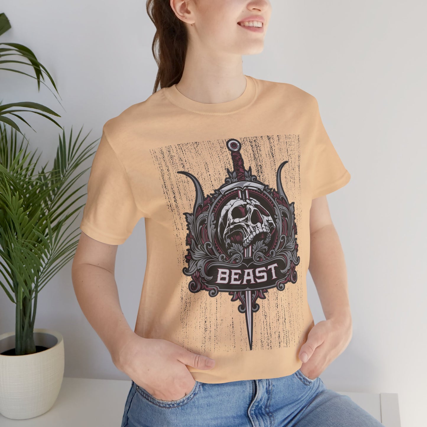 Beast Graphic Tee, Graphic T-Shirt, Artistic Vintage T-Shirt, Vintage Shirt, Skull Tee, Art Design Skull Tees