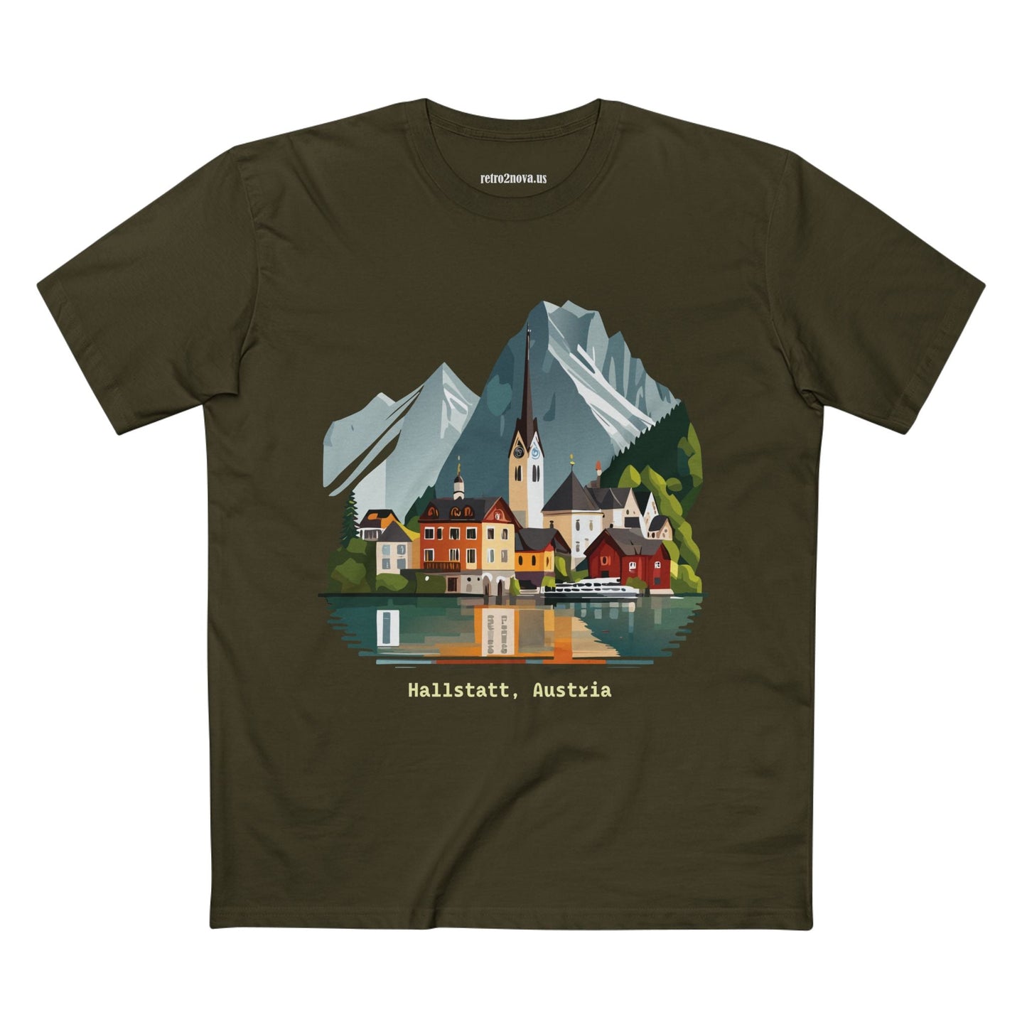 Austria Travel Shirt Unisex Premium Cotton Tee With Original Art Design Retro2Nova Collection