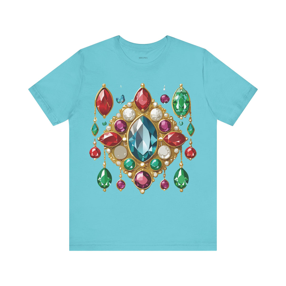 Jewelry Graphic Unisex Cotton Bella+Canvas Tee with Art Design n129