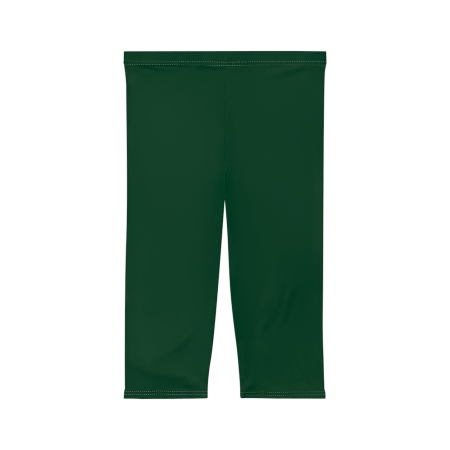 Deep Forest Color Women's Brushed Suede Poly Span Casual Capri Leggings XS-2XL
