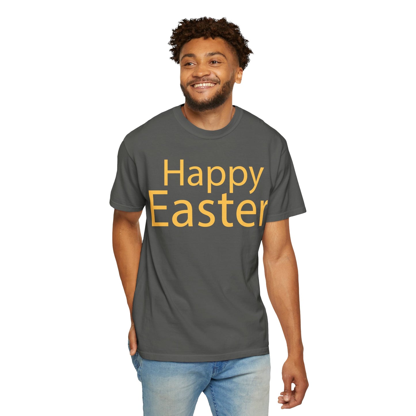 Happy Easter T-Shirt, Tee Shirt with Easter Signature, T Shirt with Easter Prints, Tee Shirt with Easter Design