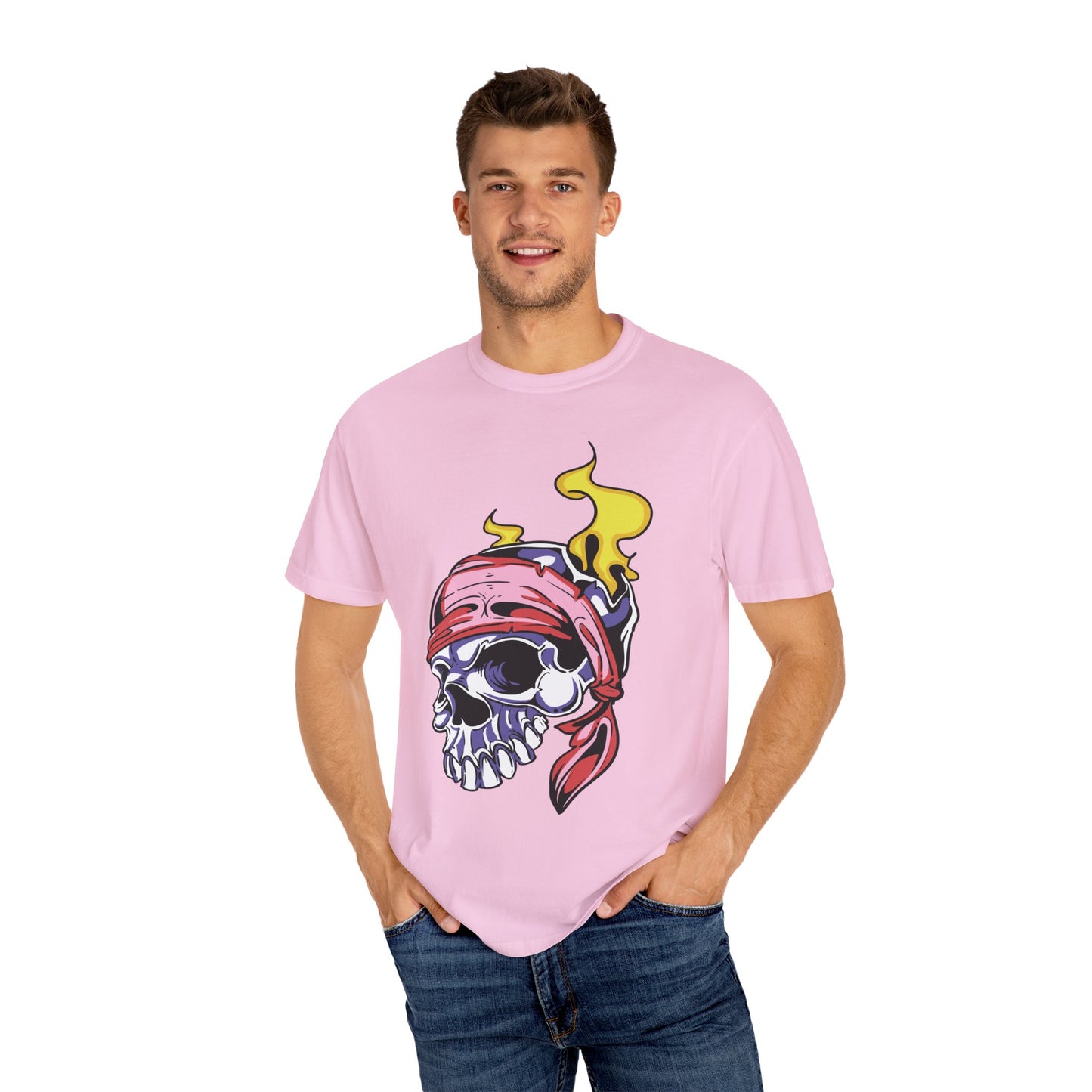 Unisex Cotton Tee Shirt with Skull