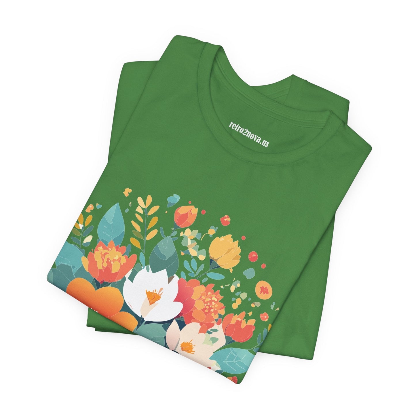 Floral Flowers Shirt Unisex Lightweight Breathable Jersey Tee Floral Pattern Short Sleeve