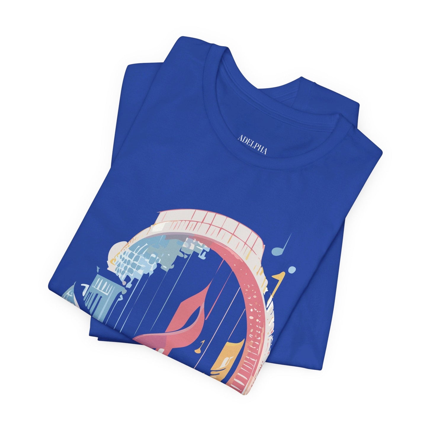 Music Graphic Unisex 100 Cotton Vintage Art with Musical Elements Tee 33