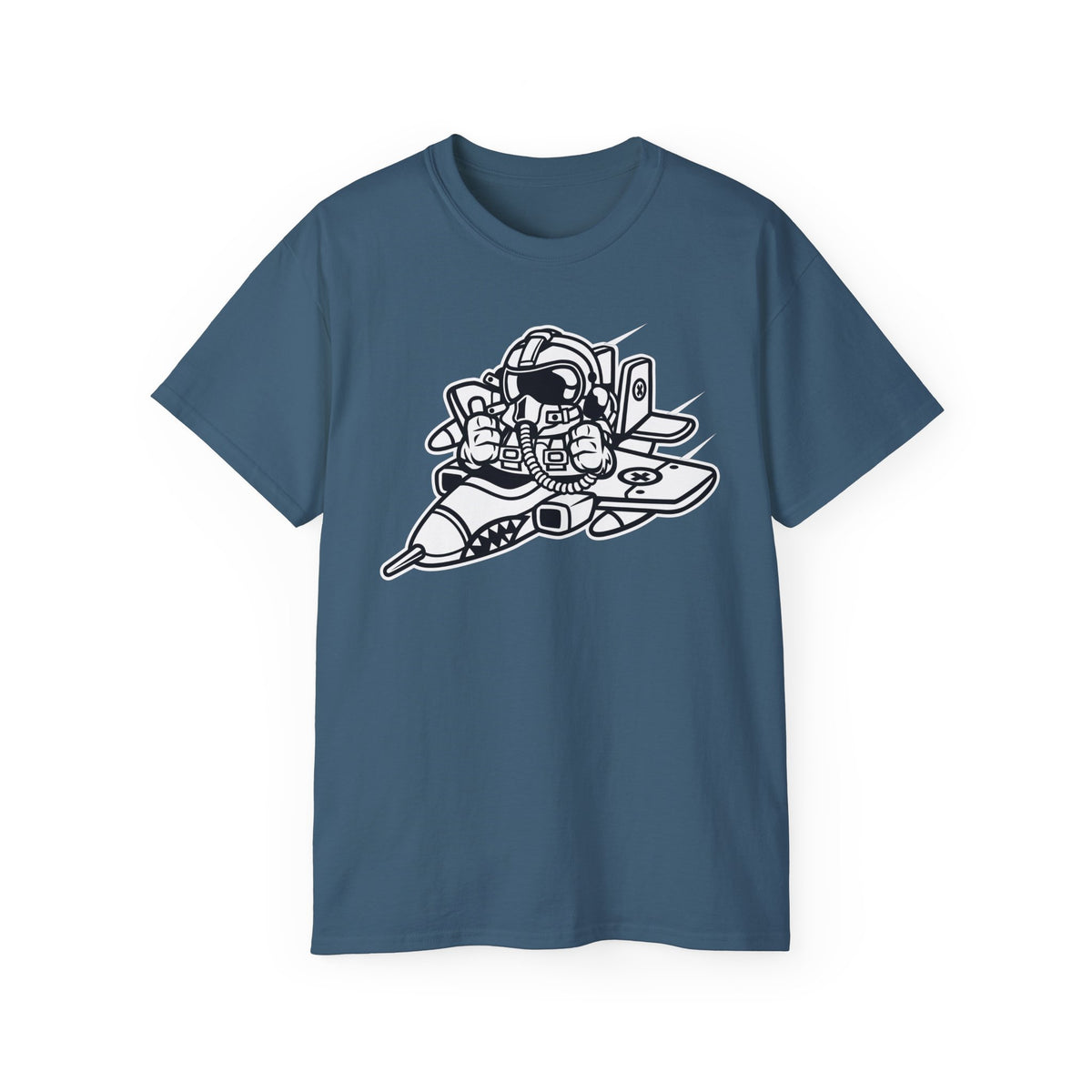 Astronaut Cartoon Graphic Tee Unisex 100 Cotton Gildan T-Shirt 8