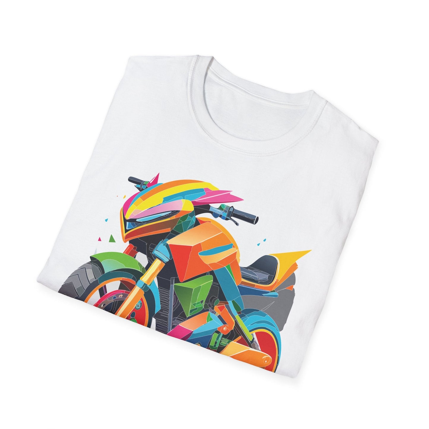 Unisex Bike T Shirt Moto Shirt MTB T Shirt With Art Design Softstyle Cotton Tee For Enthusiasts