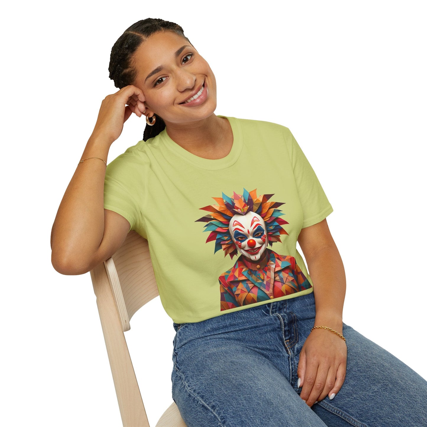 Clown Shirt, T Shirt with Clown, Funny Man Shirt, Tee Shirt with Funny Man, Circus Shirt, Shirt with Circus, Scary Man Shirt, Shirt with Scary Man