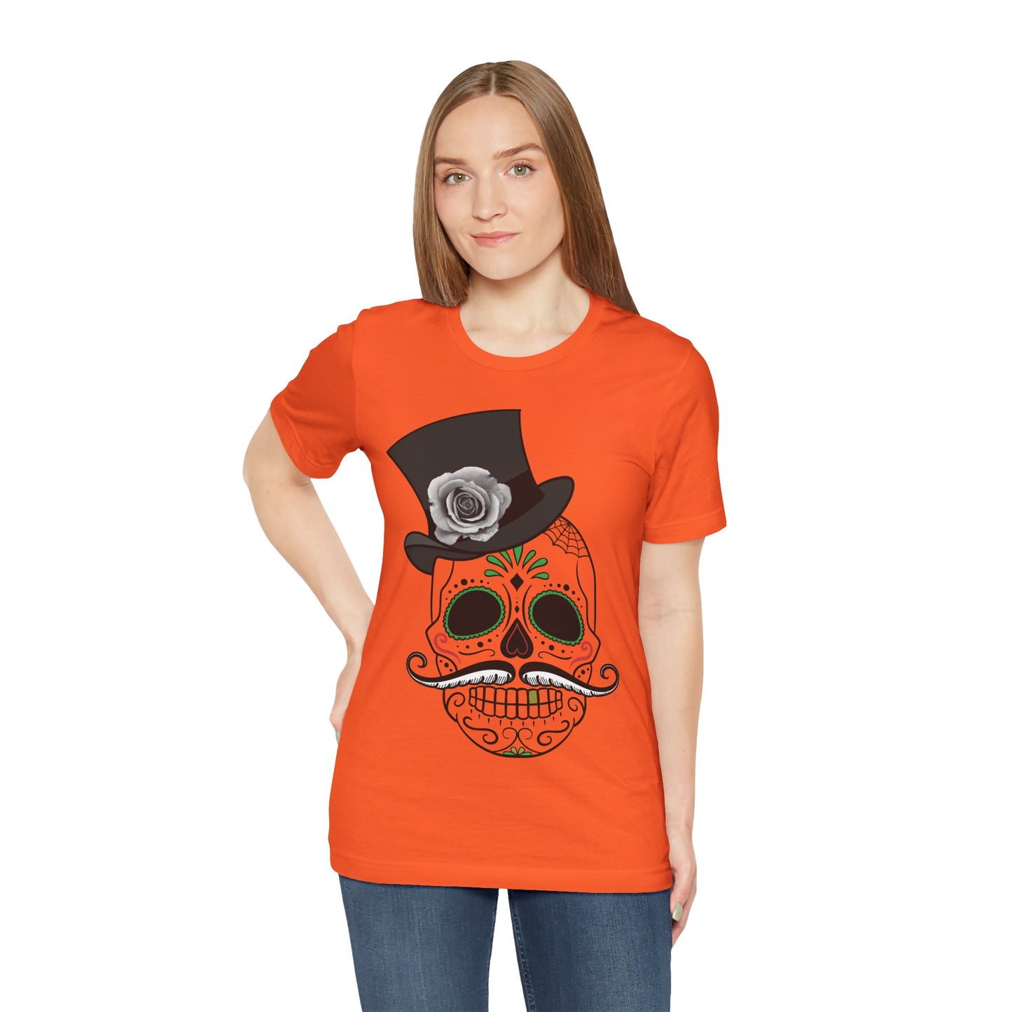 Unisex Cotton Tee Shirt with Skull