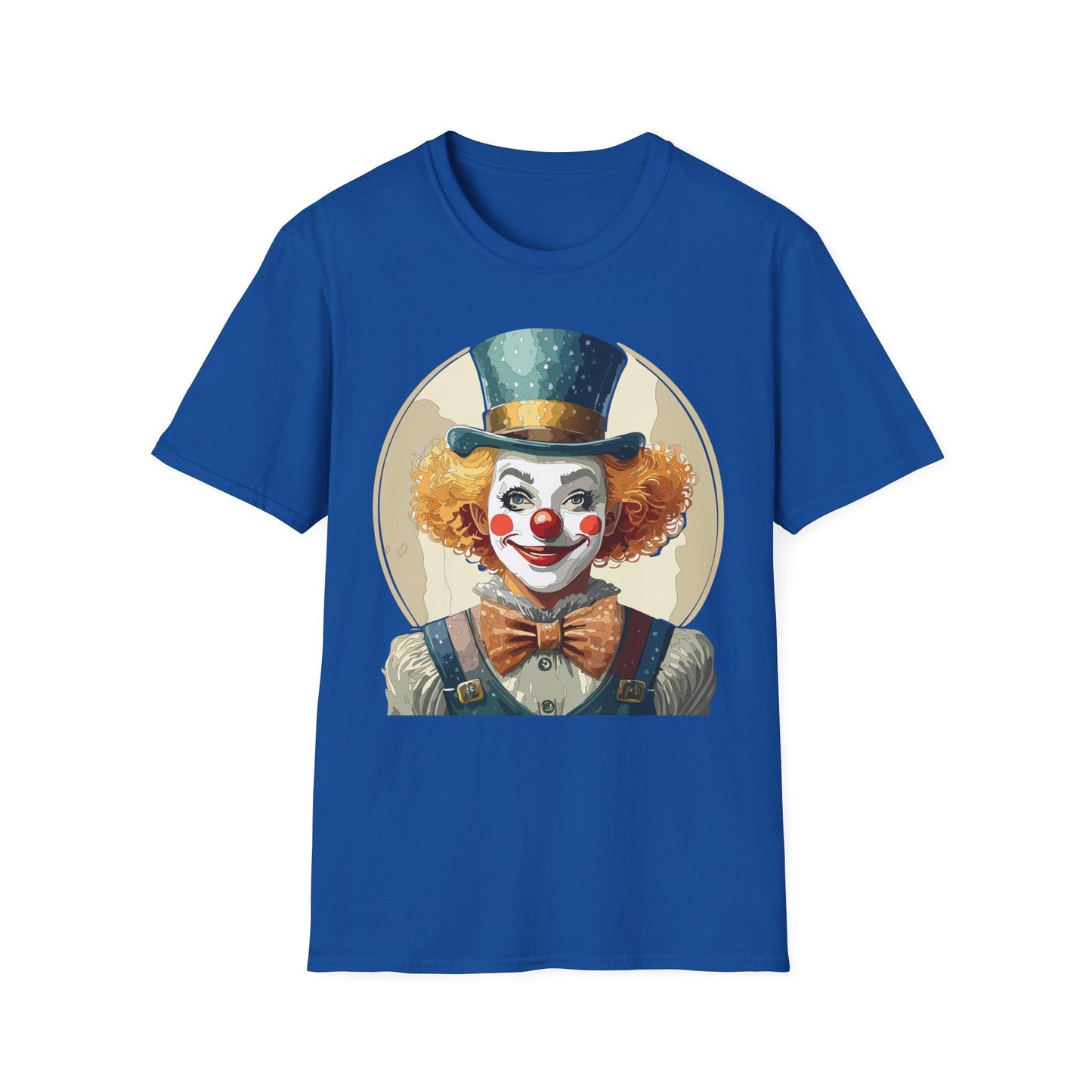 Clown Shirt Unisex T Shirt With Clown Circus Theme Funny Man Shirt Gildan Softstyle 64000