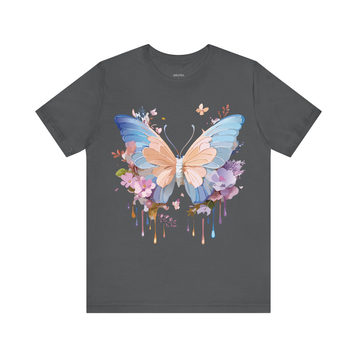 Butterfly Graphic Unisex Cotton Bella+Canvas Tee with Art Design n65
