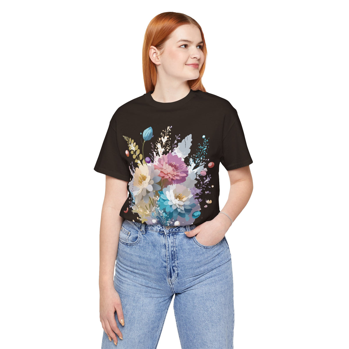 Floral Graphic Tee Shirt - Bella+Canvas Unisex 100 Cotton 7