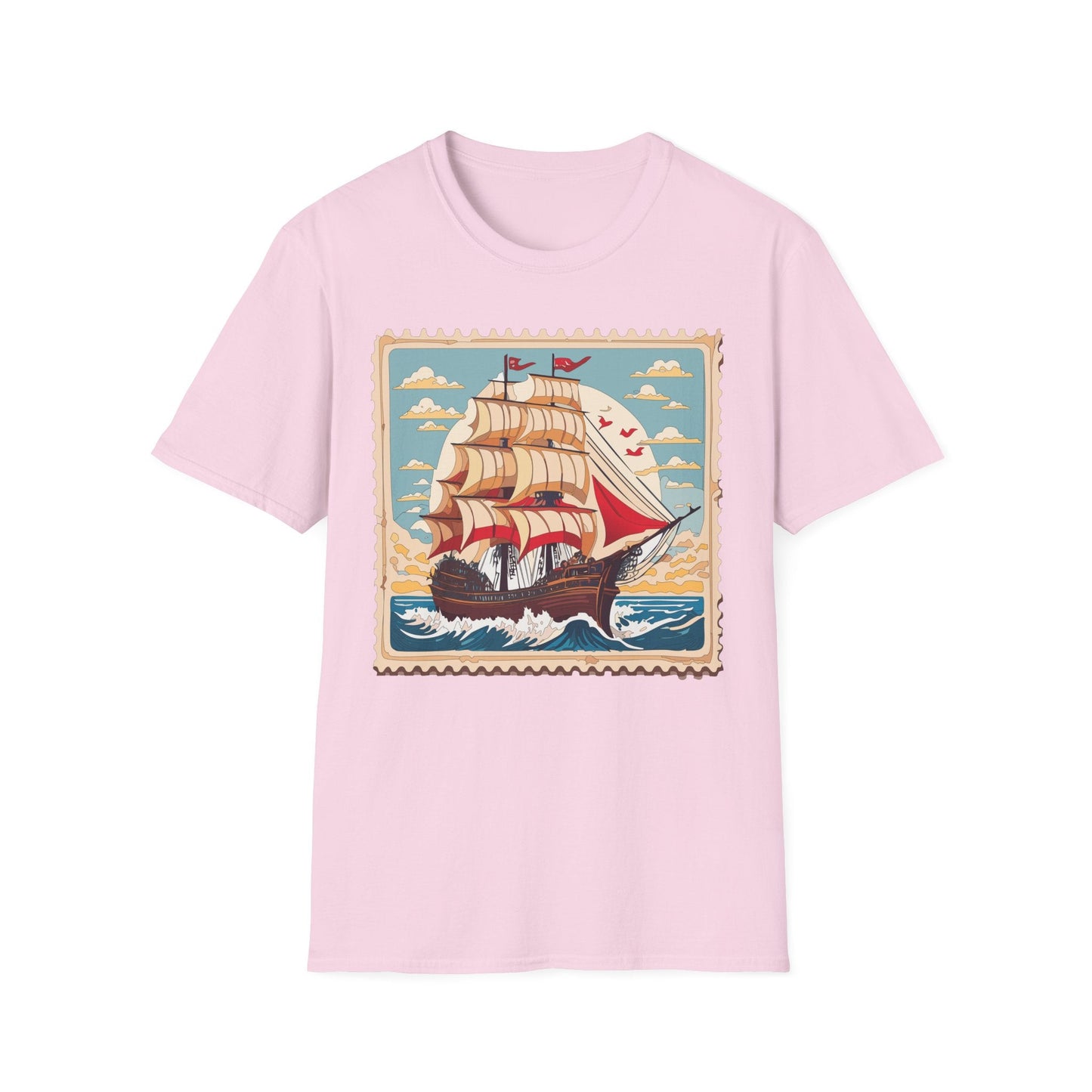 Ship T Shirts Frigate T Shirts Vessel Tee Shirt Unisex Softstyle Gildan 64000 Cotton Tee