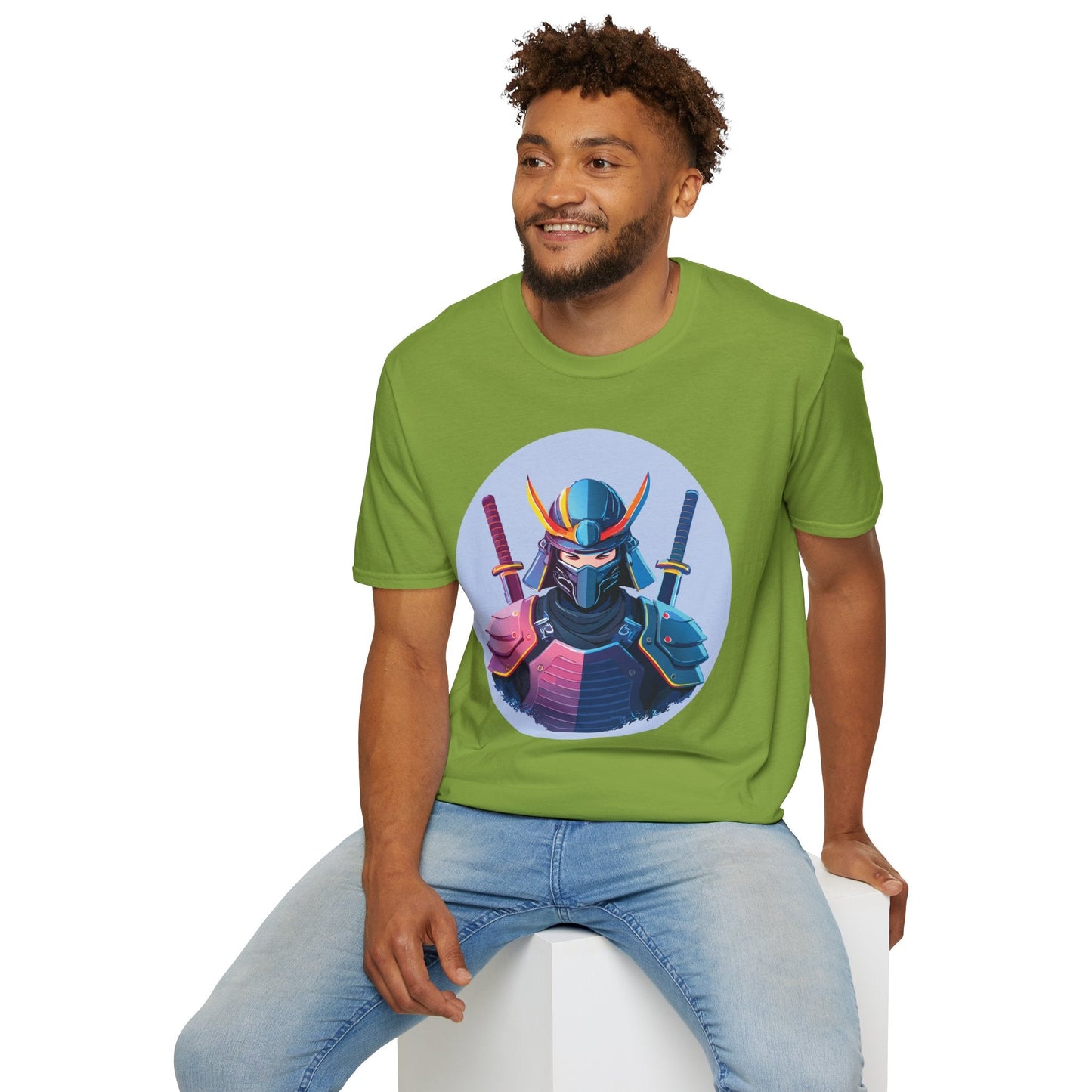 Samurai T Shirt Unisex Softstyle Gildan 64000 Breathable Cotton Tee For Everyday Wear