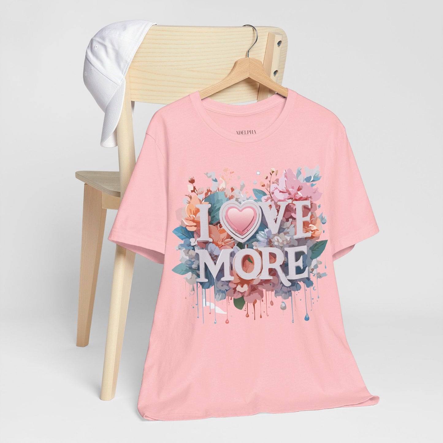 Valentine Day Graphic Unisex 100 Cotton Vintage Artwork with Love and Flower Design Tee 17