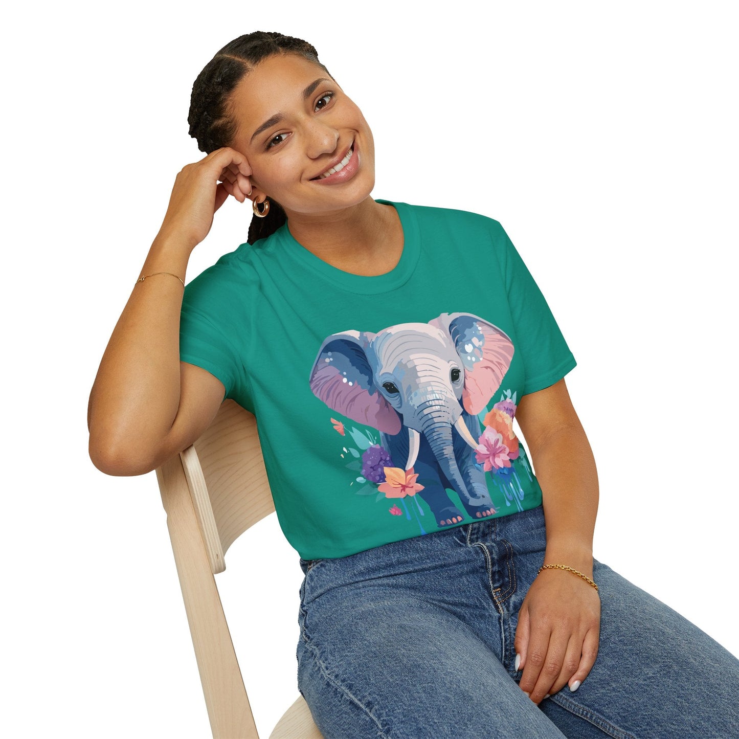 Elephant Graphic T Shirt Unisex Softstyle 64000 Cotton Animals T Shirt For Adults Premium