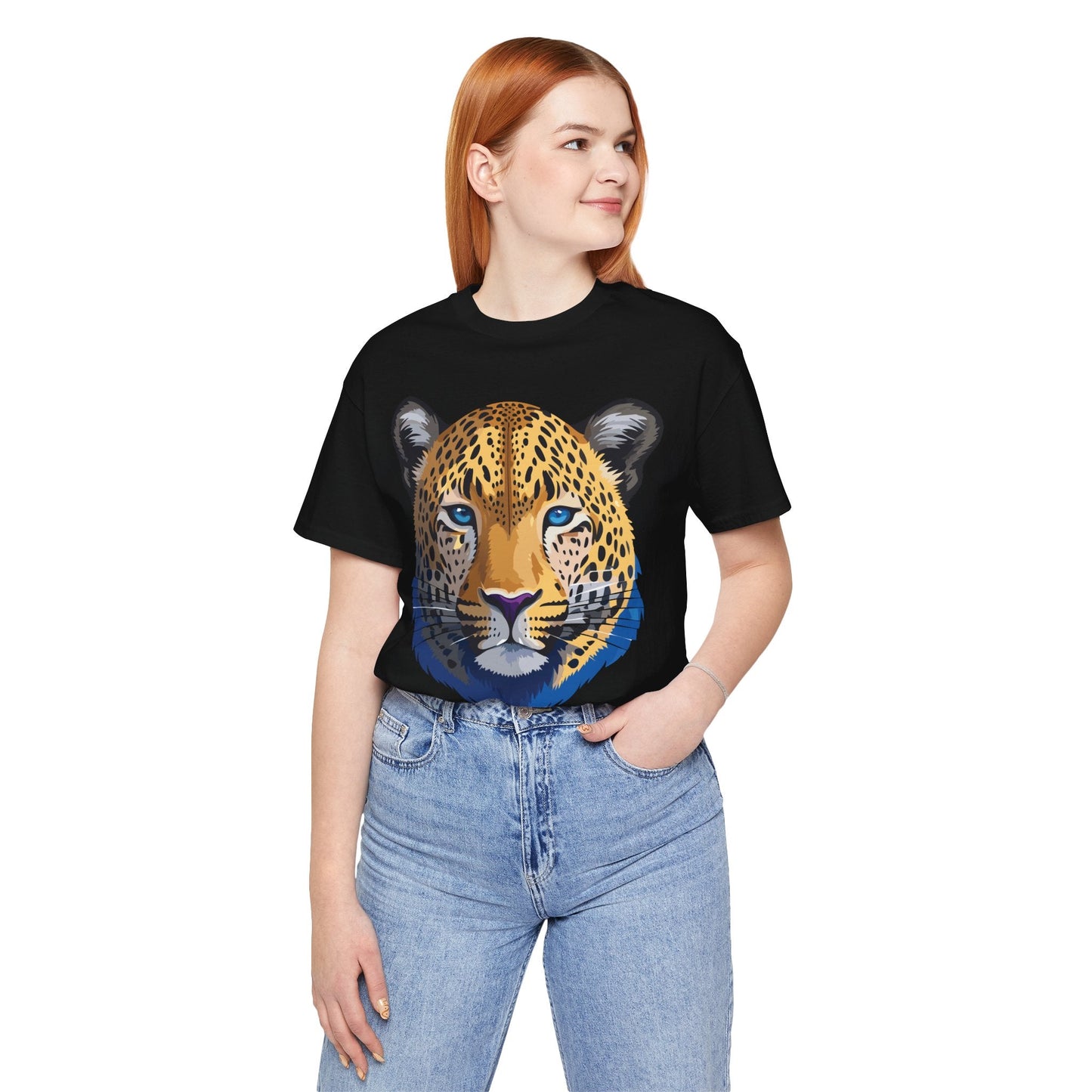 Unisex Animal Graphic Tee Shirt With Wildlife Art Design For Everyday Comfort Short Sleeve