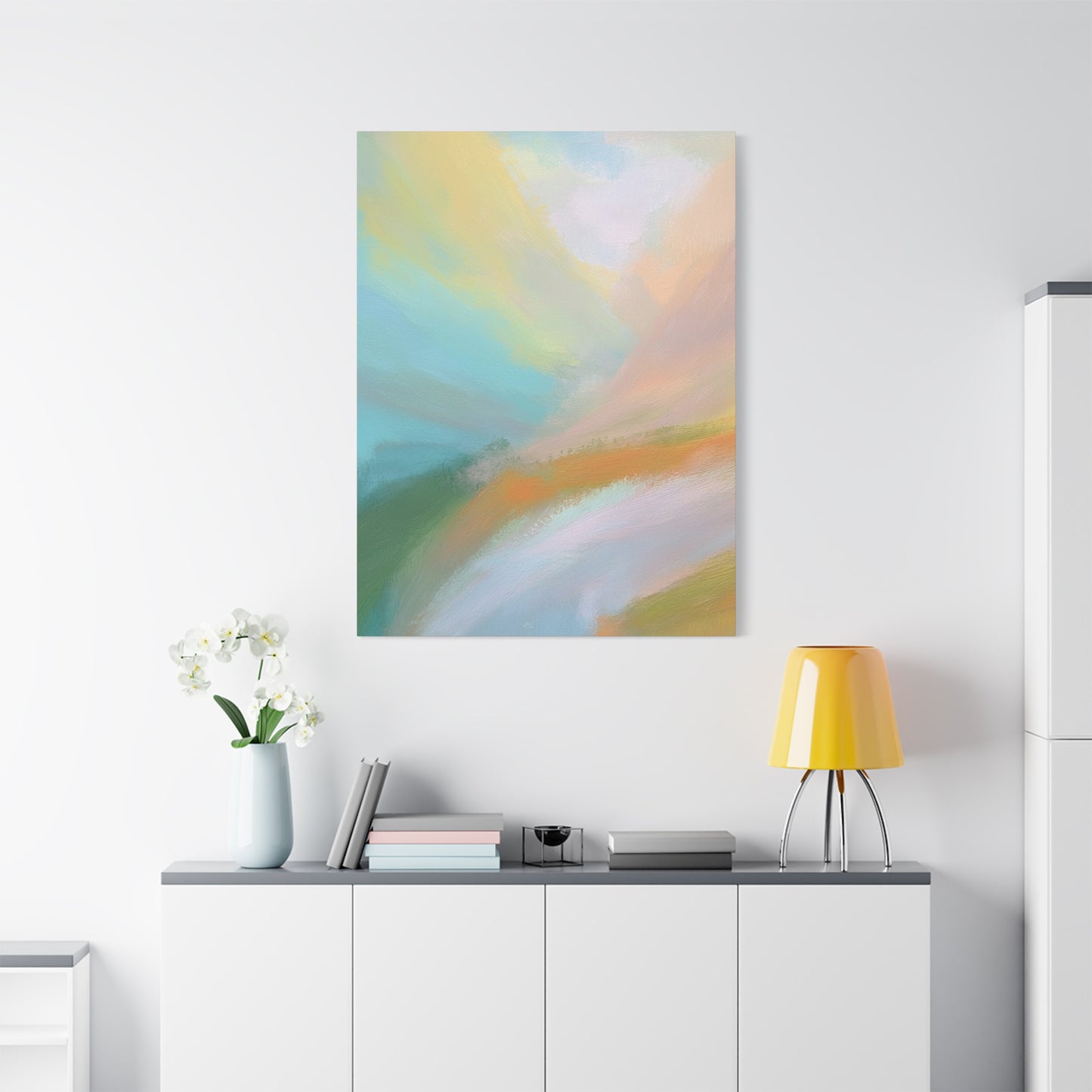 Abstract Pastel Painting Print Canvas 20x24,20x30,24x30 24x32,24x36,30x40 32x48,36x48,40x60 Pine-Wood Inner Frame ABS-94