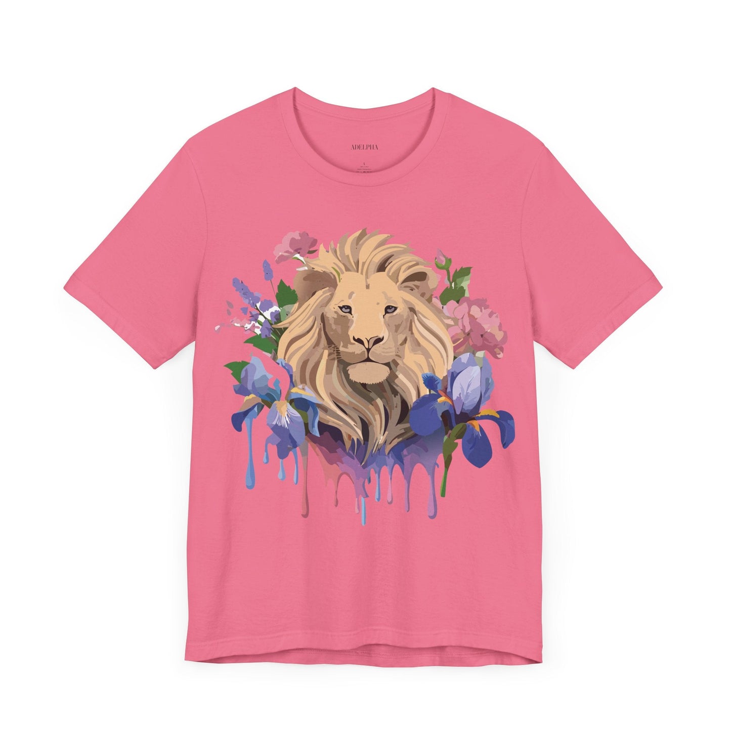 Adelpha Lion Shirt Unisex Graphic Tee Short Sleeve Vintage Style Lion Design Artwork