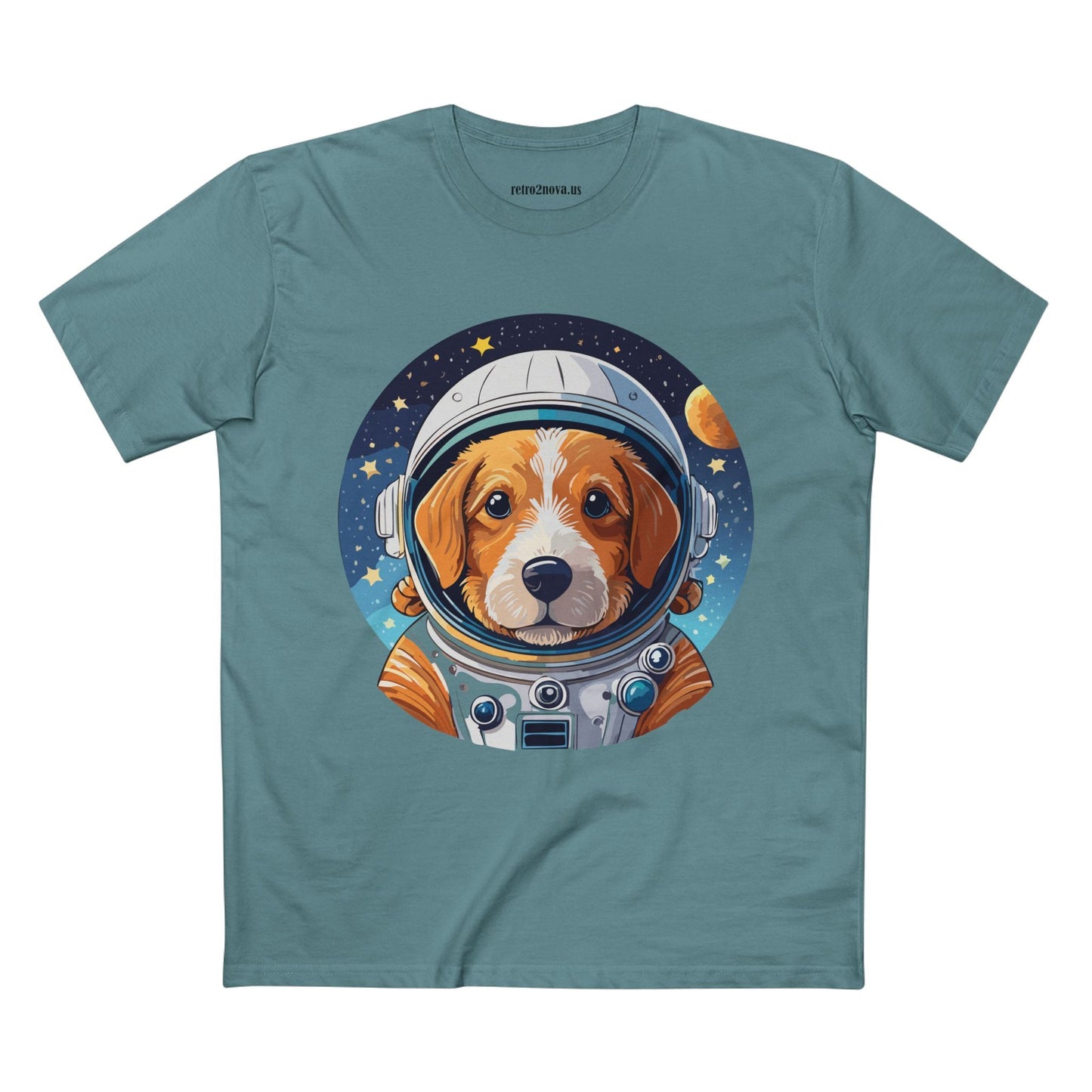 Unisex Dog Art Shirt Premium Cotton Tee With Original Retro2Nova Design From Art Collection For Everyday Comfort
