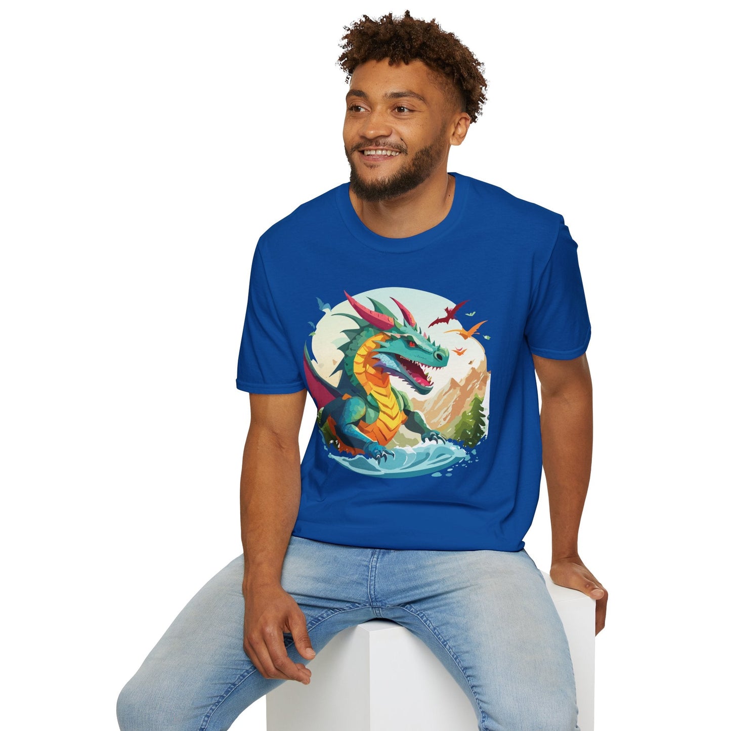 Dragon T Shirt Unisex Animal Tee Softstyle 64000 Premium 100 Percent Ring Spun Cotton