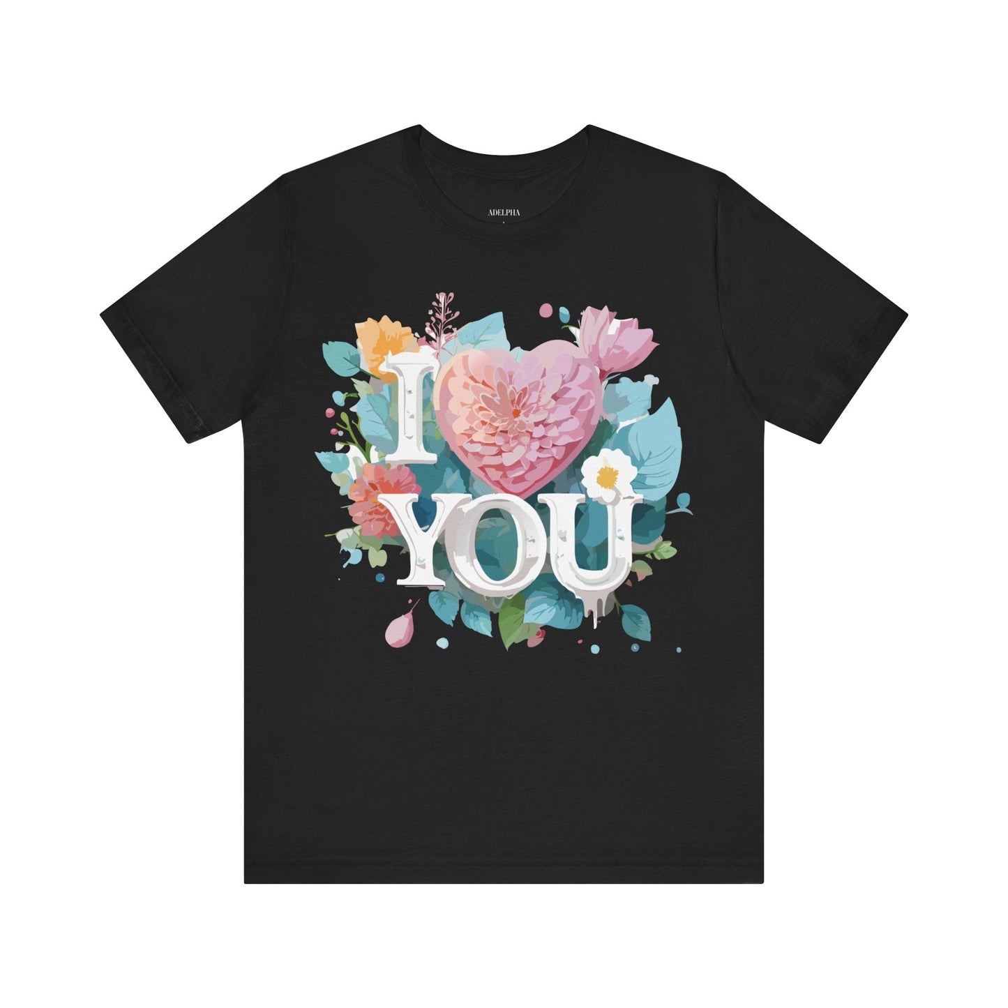 Valentine Day Graphic Unisex 100 Cotton Vintage Artwork with Love and Flower Design Tee 9