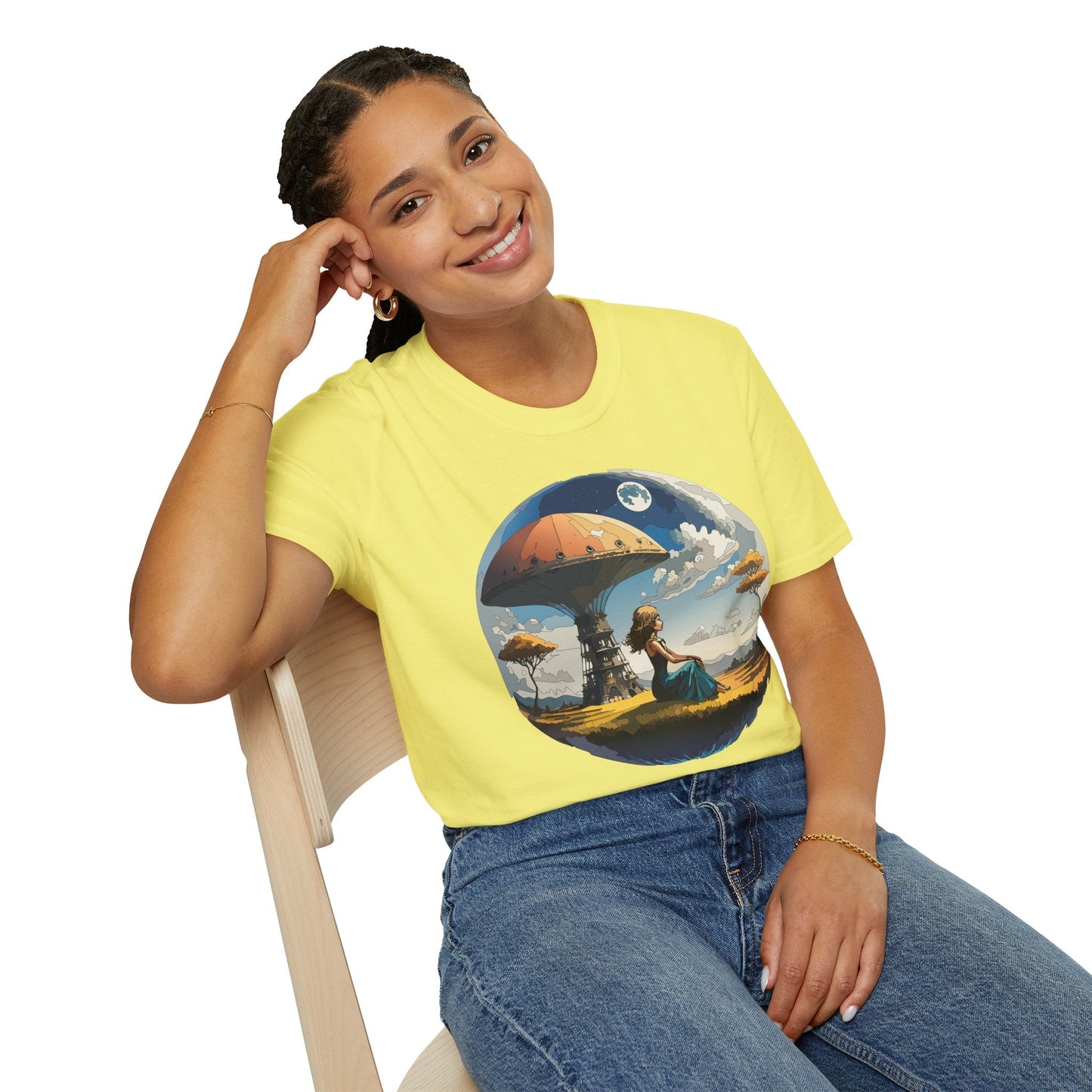 Womens Graphic T Shirts Art Design Shirt Softstyle Short Sleeve Cotton Tee Premium Quality