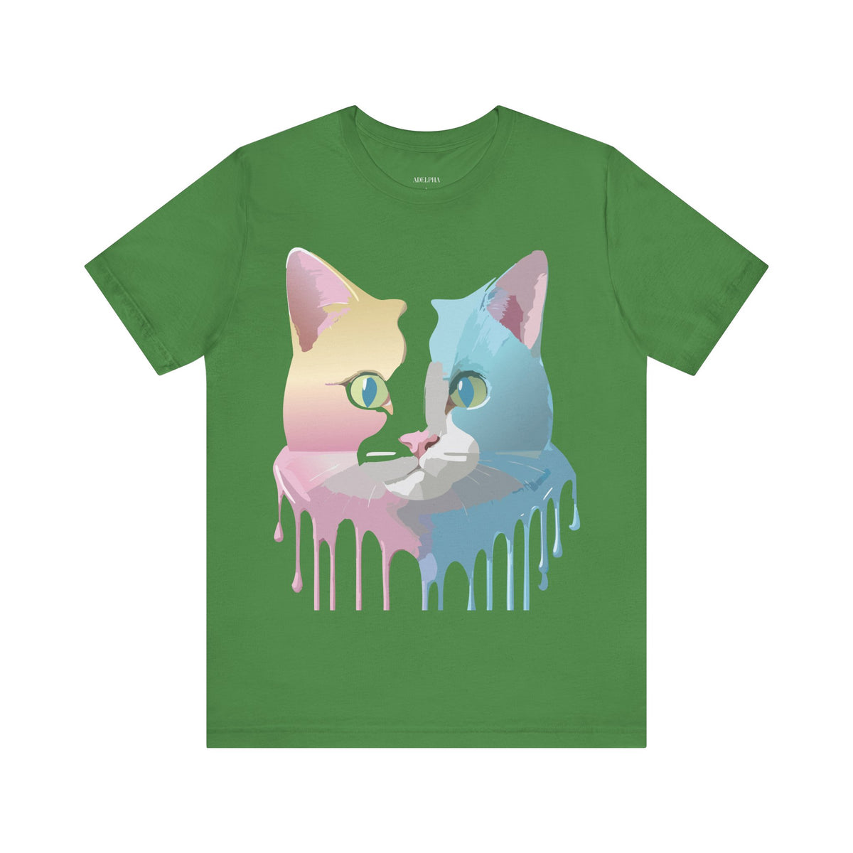 Cat Graphic Unisex Cotton Bella+Canvas Tee with Art Animal Design e201