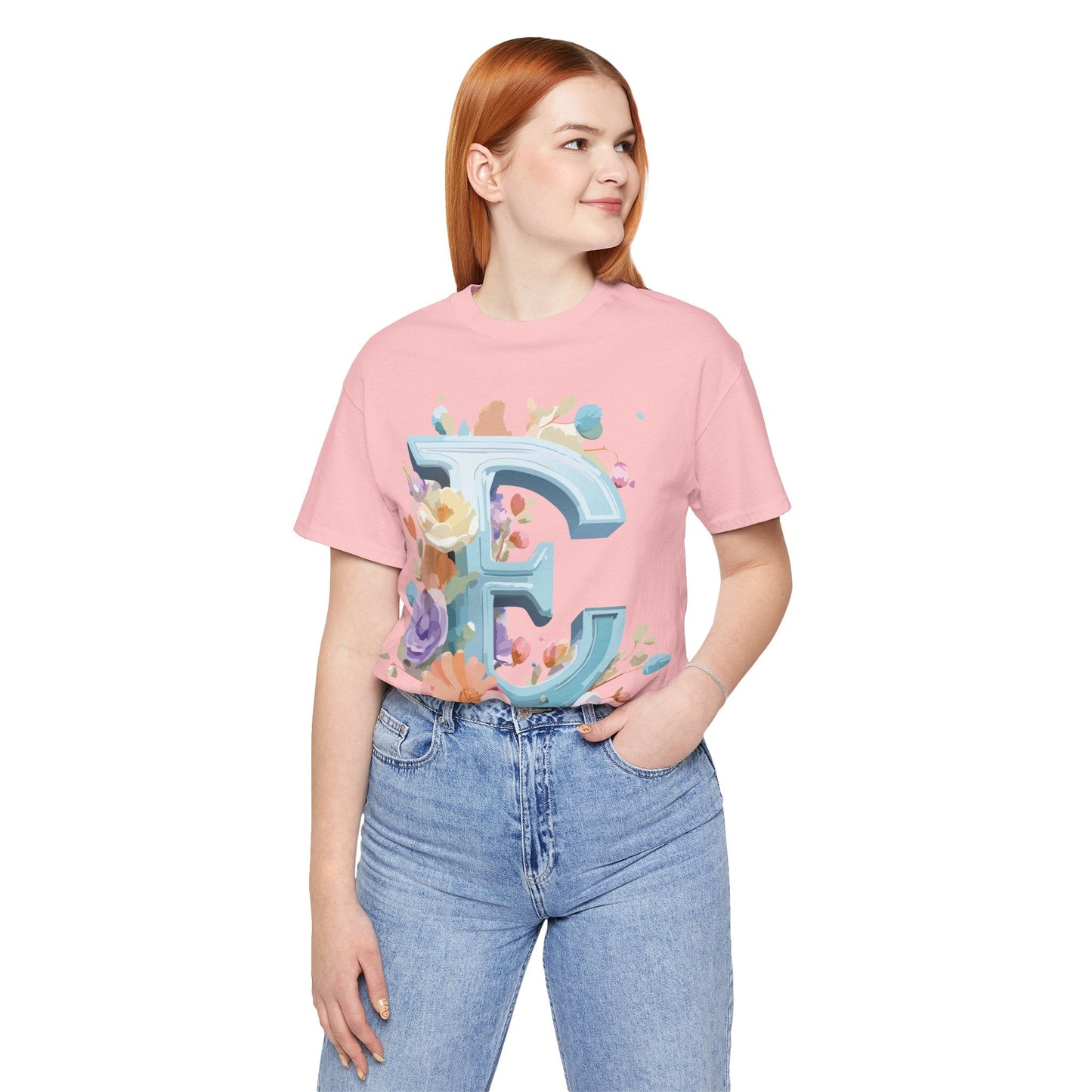 Unisex Letter E  Graphic Tee Featuring Vintage Inspired Artwork Collection