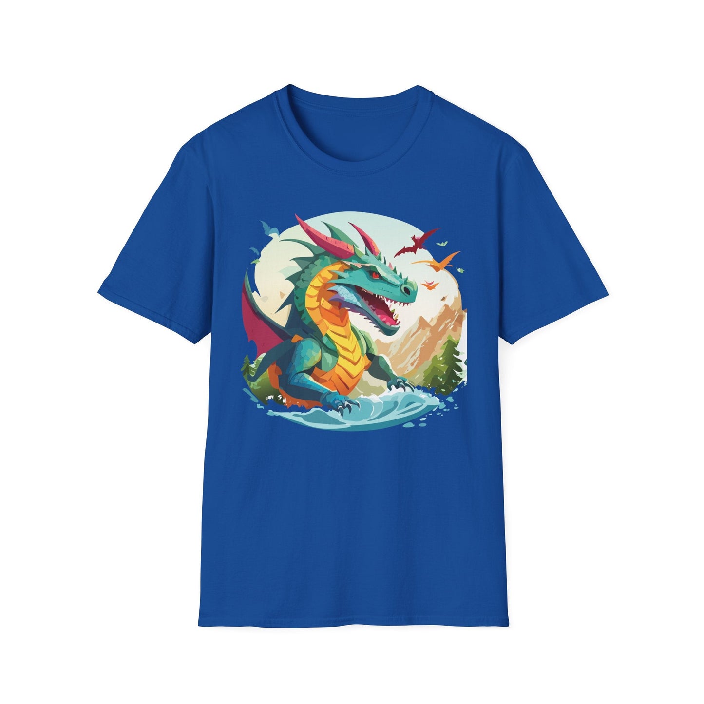 Dragon T Shirt Unisex Animal Tee Softstyle 64000 Premium 100 Percent Ring Spun Cotton