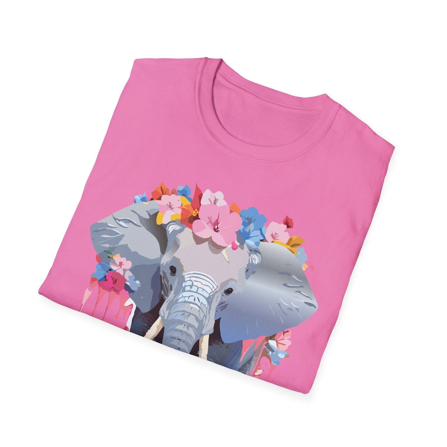 Elephant Graphic T Shirt Unisex Animals Tee Softstyle 64000 Gildan Comfort Breathable
