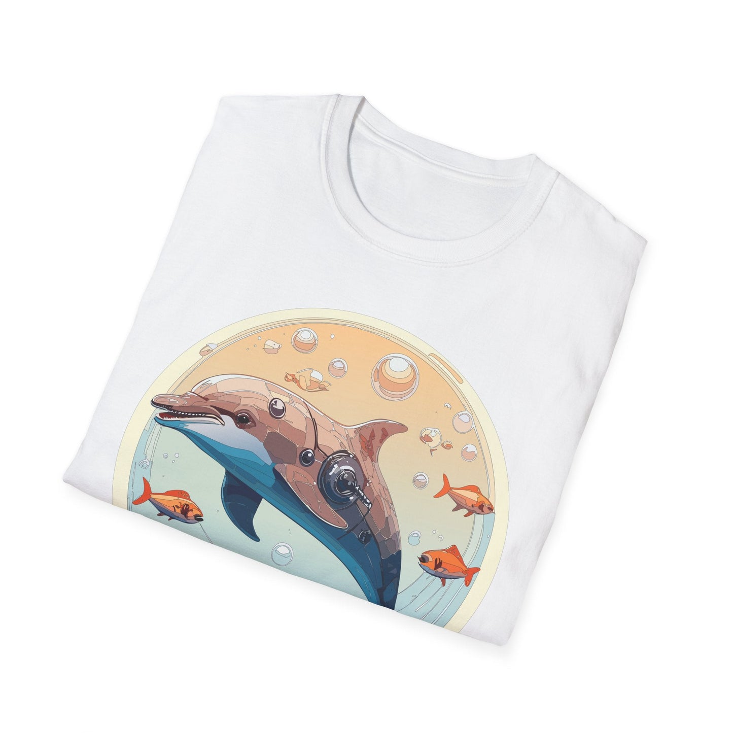Dolphin Shirt Unisex Softstyle Tee 100 Percent Ring Spun Cotton Breathable Gildan 64000
