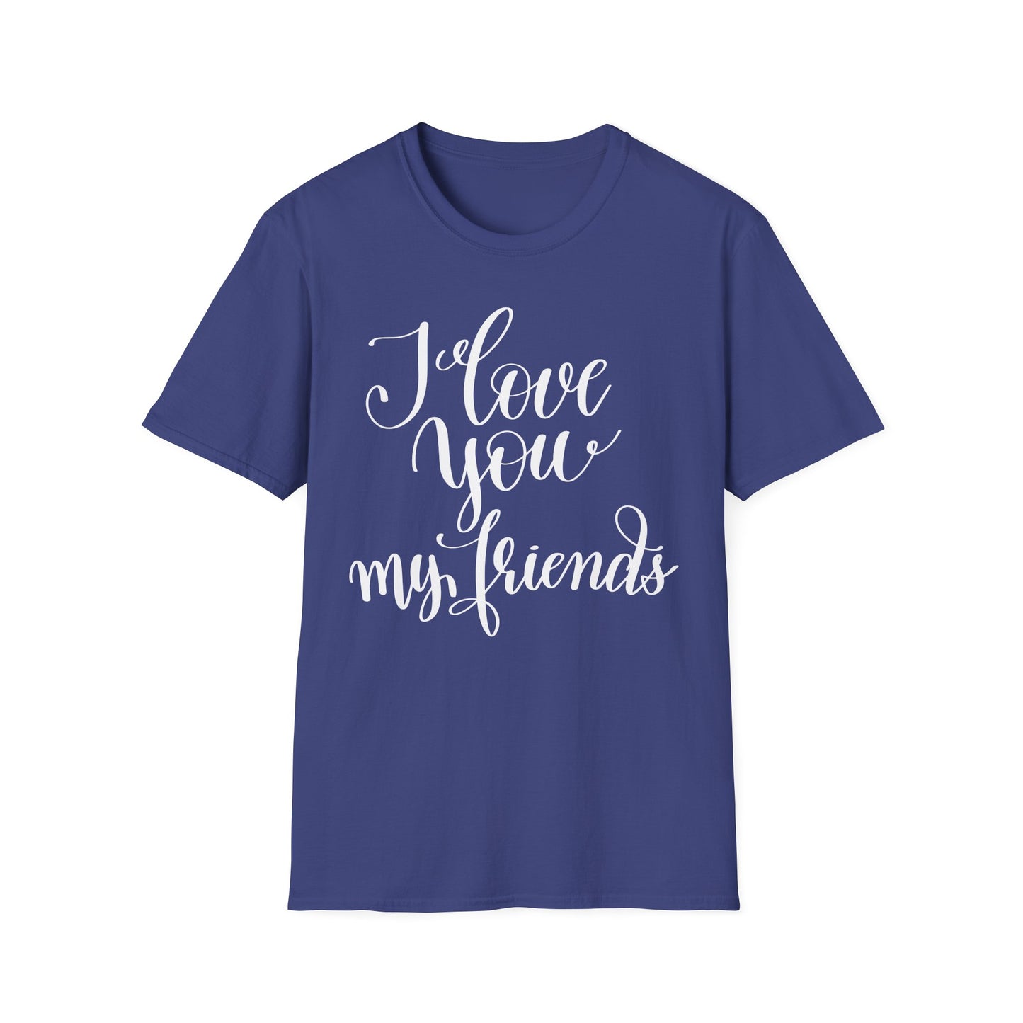 Unisex Cotton Short Sleeves Script Friendship Graphic T-Shirt